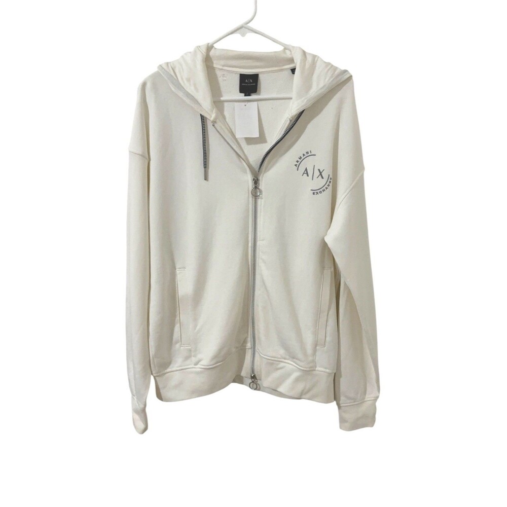 Mens Armani Exchange Size S Hoodie Witch Chain  In White NWT